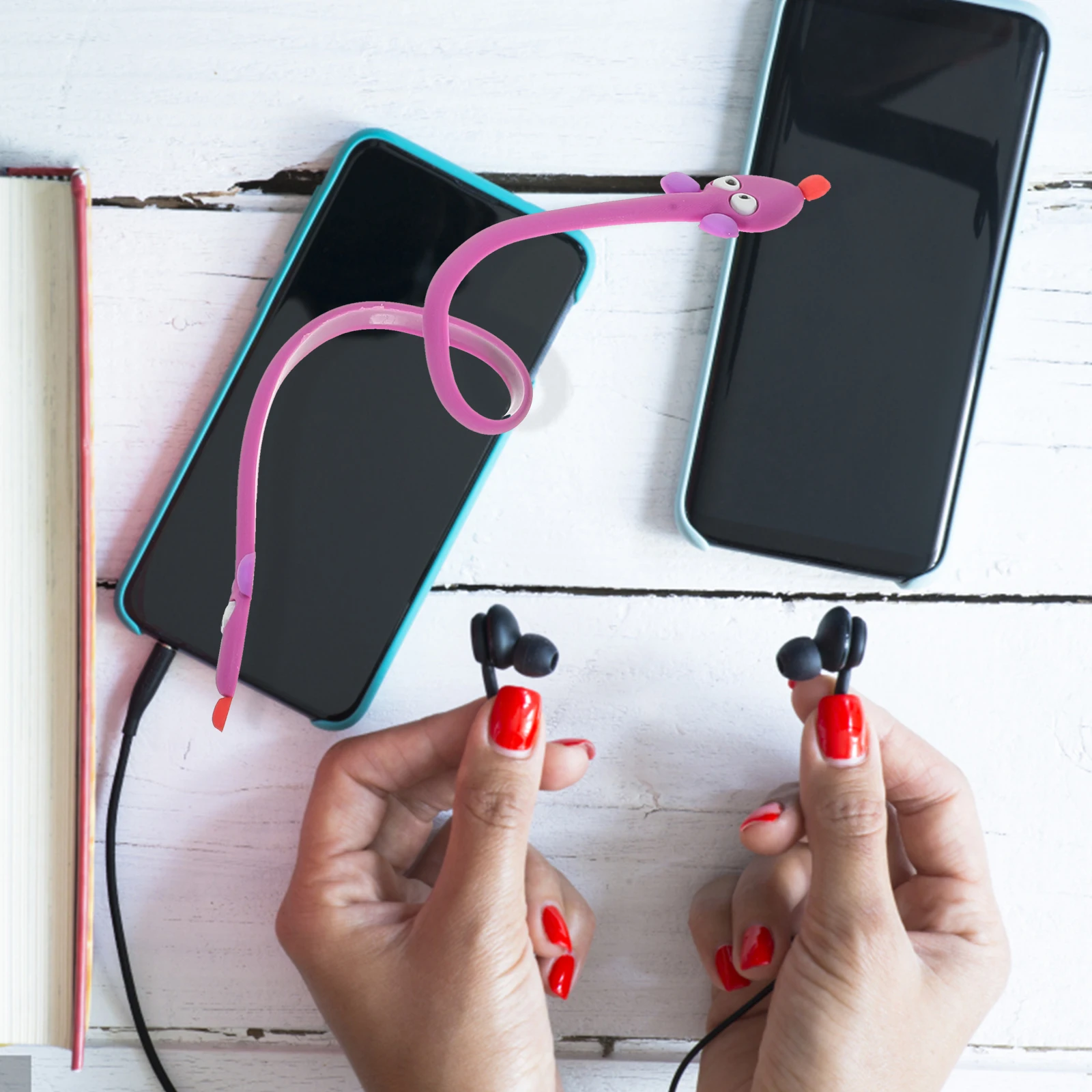 

12pcs Earphone Coiler USB Cable Winder Headset Holder Durable Lightweight Travel Storage Organizer