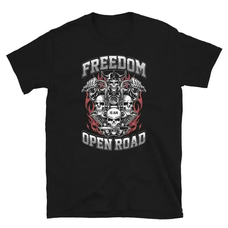 Freedom Is An Open Road Motorcycle Rider T-Shirt