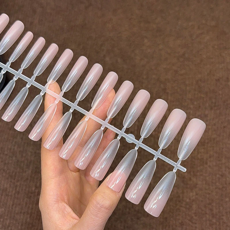 30Pcs Gradient Nude Color Fake Nail Press On Quick Extension Matte Wearable False Nails Natural Multi-Style Full Cover Nail Tips
