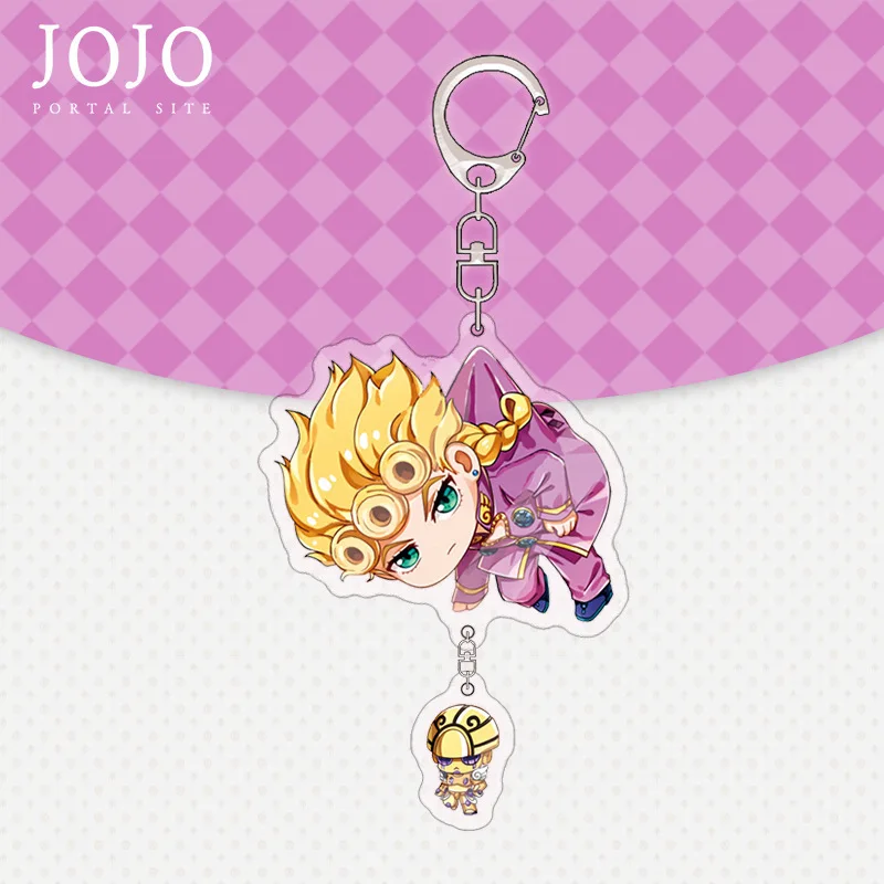 Anime jojos Keychain Figure Cosplay Pendant Acrylic Key Chain Car Keyring Bag Jewelry Gift For Fans Accessorie