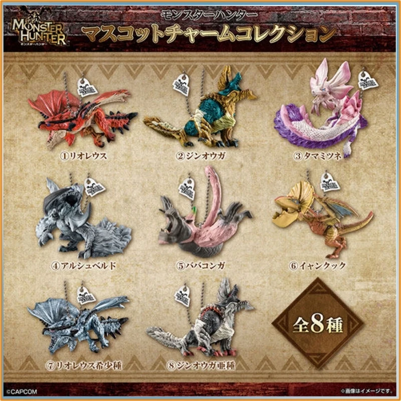 En Stock, Original de Bandai, Monster Hunter, Monster Charm, Zinogre, Mizutsune, Yian, Kut-Ku, Adorno Colgante, Juguete Coleccionable, Regalo