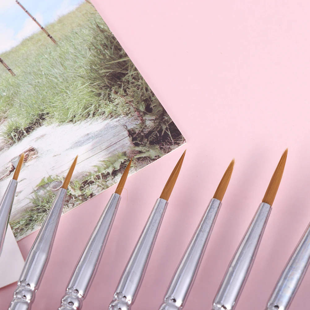 

5 Pcs Pencil Paint Brush Miniature Painting Brushes Fine Detail Craft Watercolor Tip Super