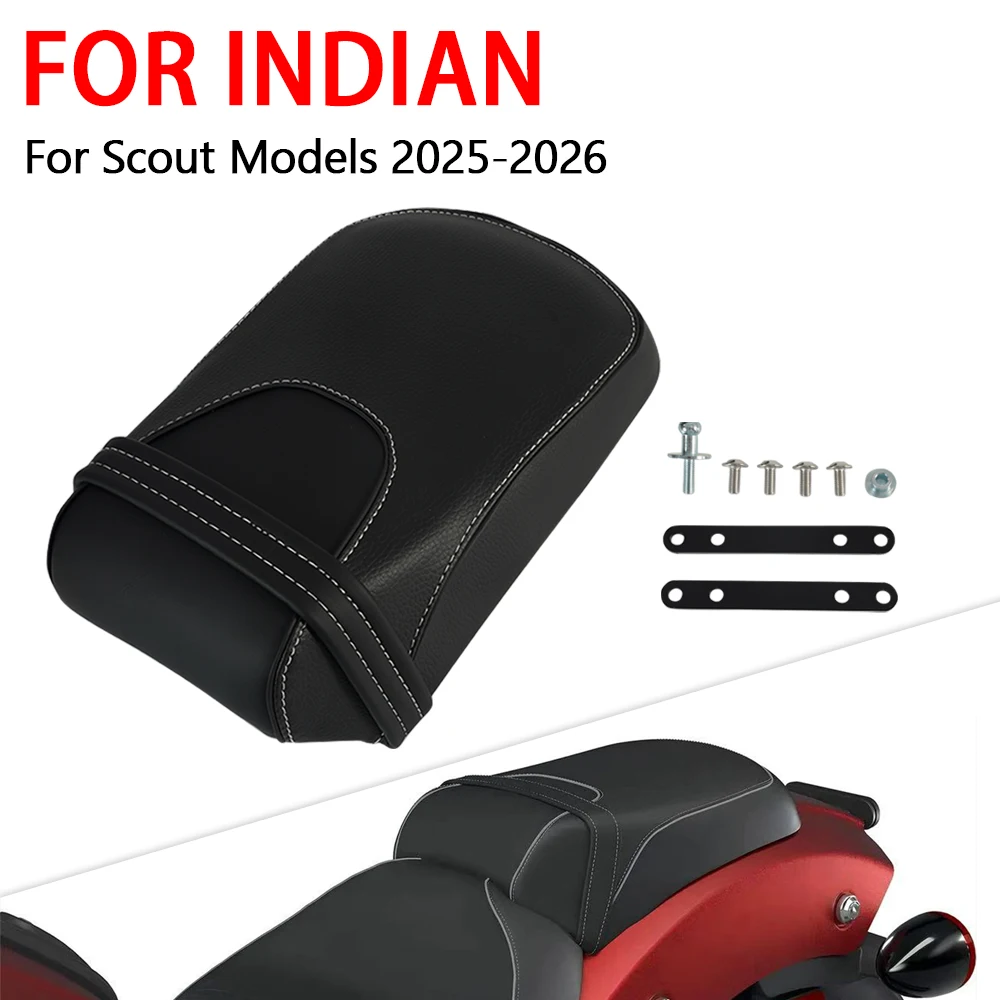 Motorcycle Rear Passenger Seat Cushion Memory Foam Comfort Fit For Indian Scout Classic Sixty 2025 Scout Bobber 2026 Accessories