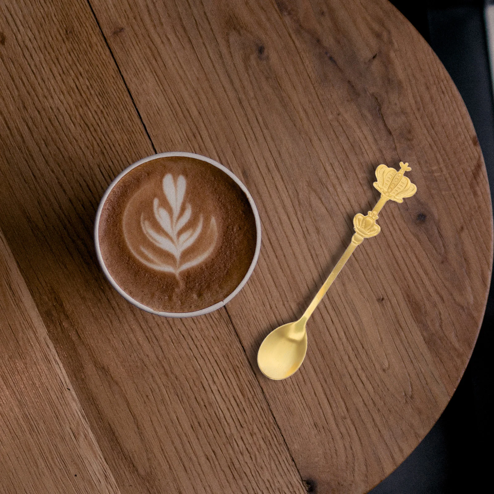 

10pcs Crown Coffee Spoon Stainless Steel Long Handle Mini Spoons For Coffee Tea Desserts Ice Cream Stirring Durable Small Spoon