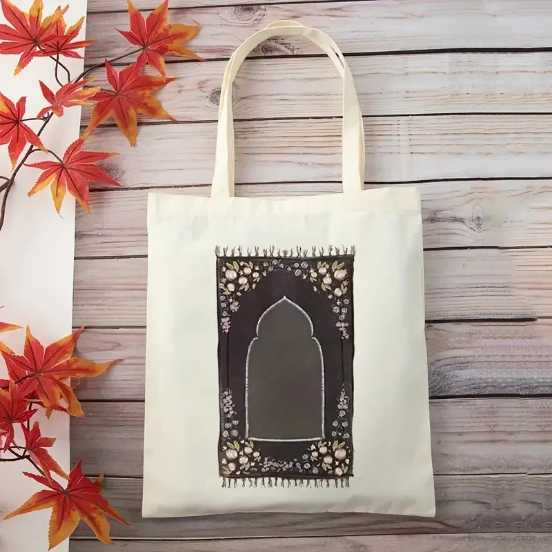 

Muslim Style Tote Bag Christian Tote Bag Spooky Season of The Witch Design Perfect for Outdoor Festivities Halloween Decorations