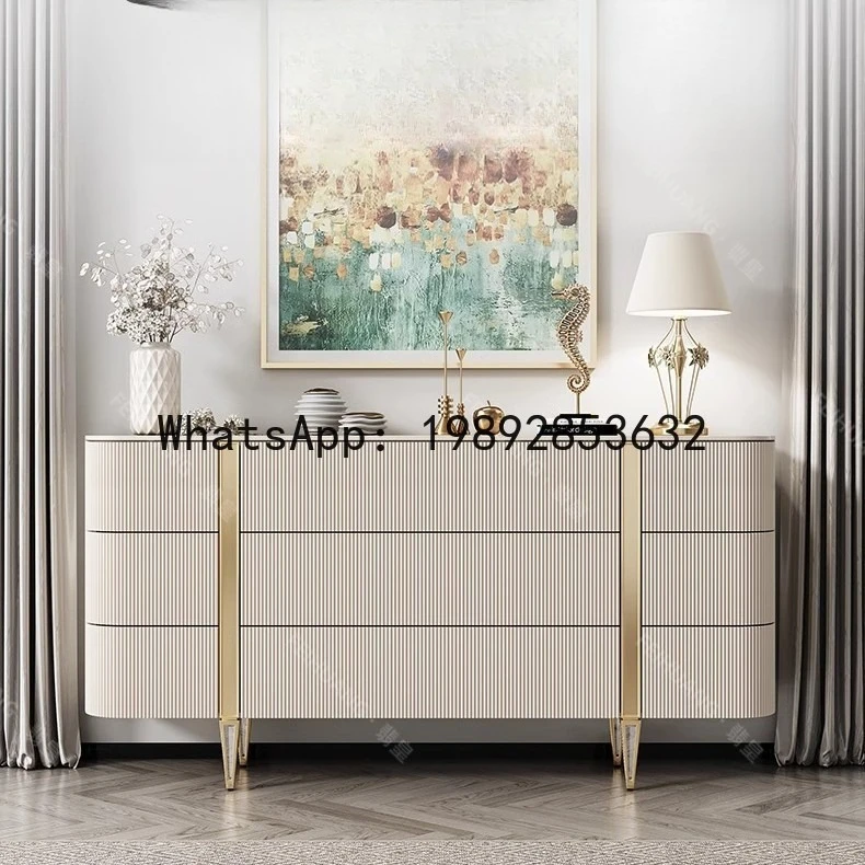 CZ Postmodern Chest of Drawers Villa Living Room Wall-Mounted Storage Sideboard Italian Style Storage Drawer Cabinet
