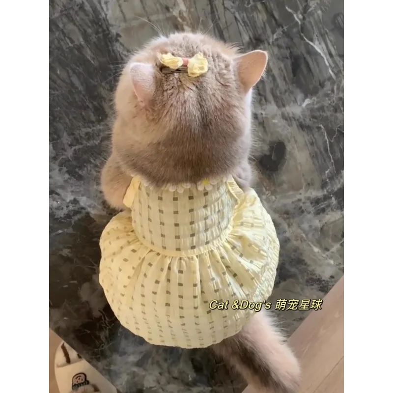 

Pet Clothing Cat Dress Summer Thin Breathable for Dog Clothes Costume Cat Clothes Skirts Pet Products