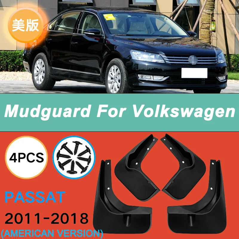 

For VW Passat AMERICAN VERSION 2011-2018 Automotive Tire Mudguard Waterproof Prevent Mud Splashing Car Mud Flap 4pcs Accessories