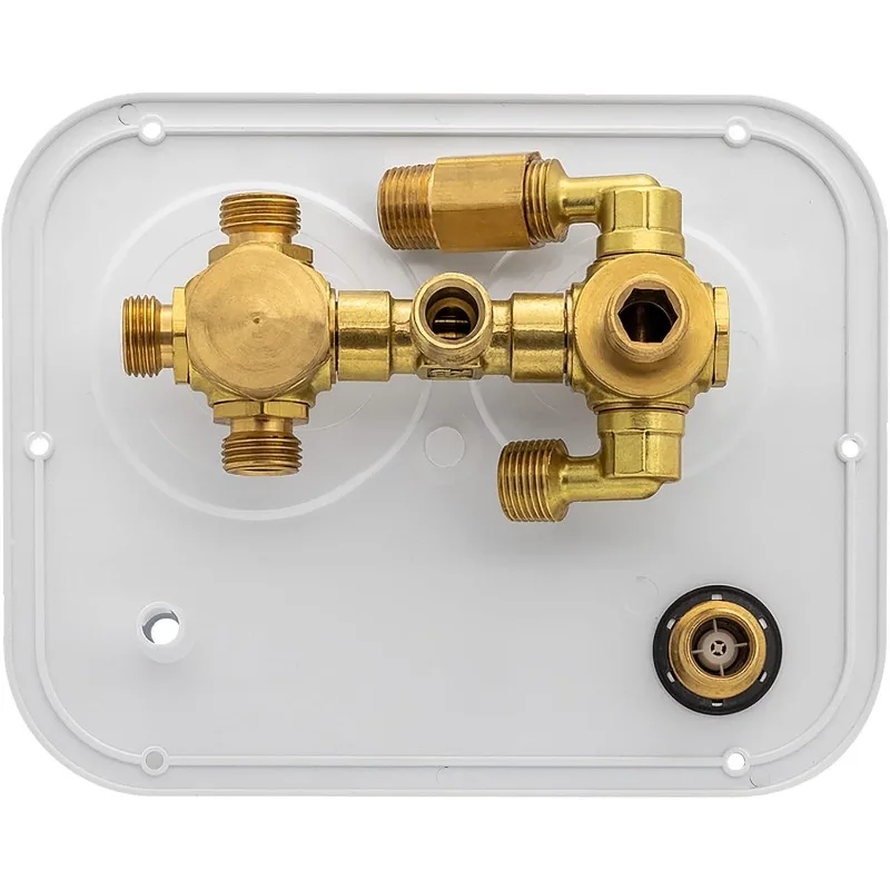 RV MANRV102-RF RV Water Service Panel with 4 Function Low Lead Brass Valve Supply  Bypass for Tank Filling & Maintenance