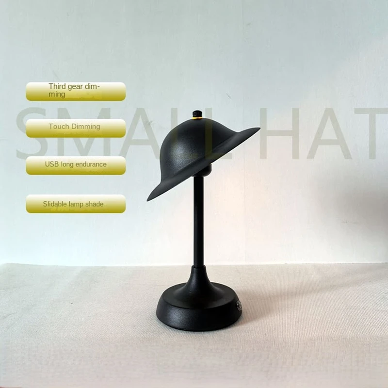 Sliding Style Small Desk Lamp, Nordic Bedside Bar Bedroom USB Charging Touchable Three-Way Dimmable Ambience Light