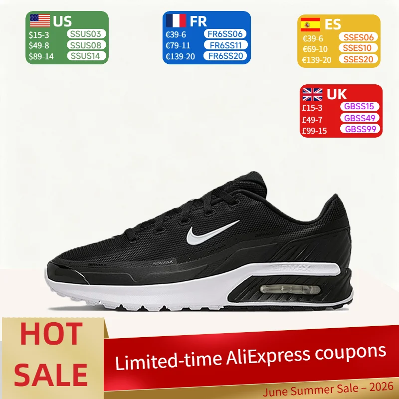 Мужские повседневные кроссовки Nike Air Max BIA, модные, дышащие, удобные, прочные, низкие, черные, IF2624-005