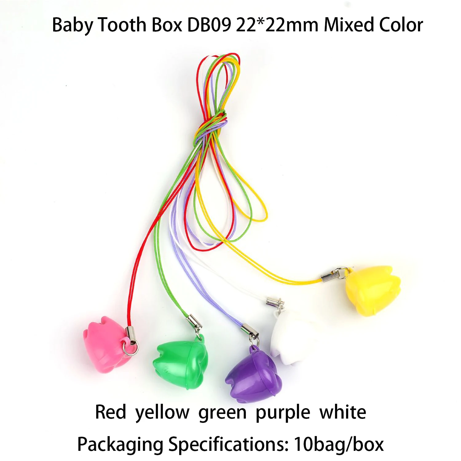 50PcsDental22 22Mm Mixed Color Baby Teeth Organizer Mini Portable Kids Deciduous Tooth Storage Box For Children Tooth Collection