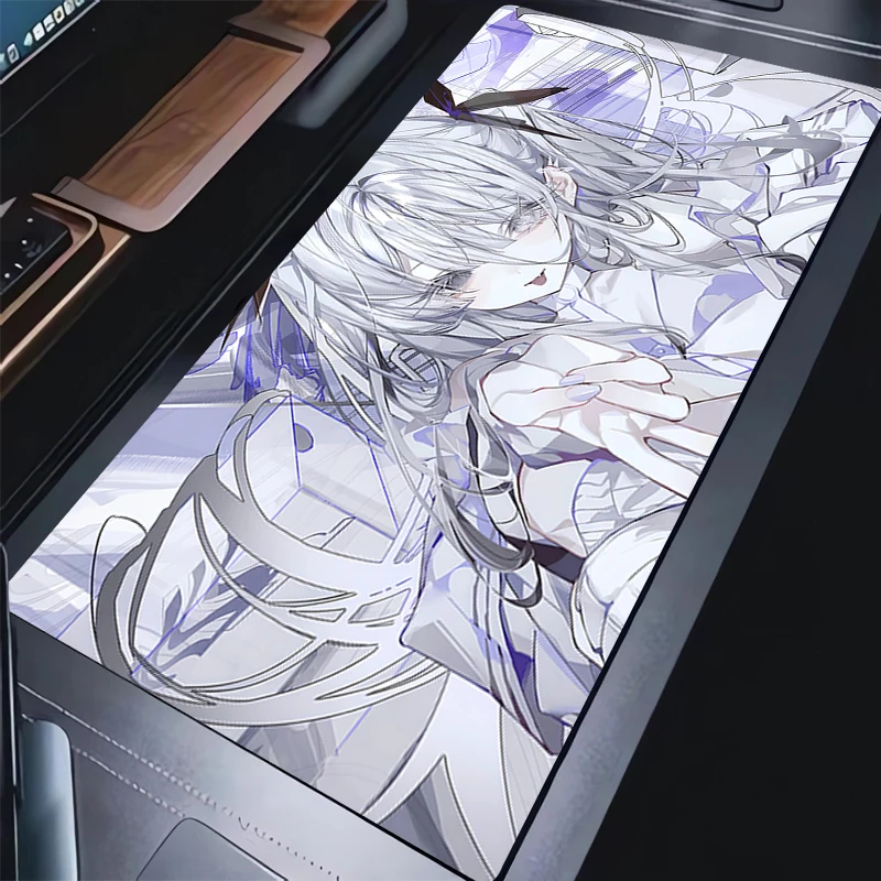 

Purple Flower New Mouse Pad Laptop Gaming Accessories Mousepad XXL Sexy Anime Girl Keyboard Rug PC Kawaii Gamer Cabinet Desk Mat
