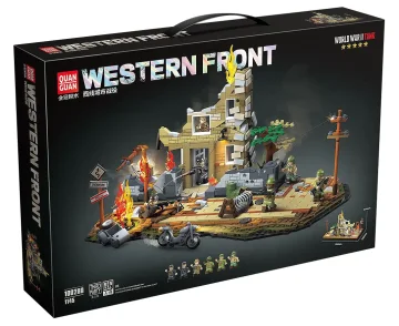 Battle of Western Front Cities Building Bricks MOC 100280 Military Weapons Big Scene Battlefield Model Blocks Toy Gift Kids Boys