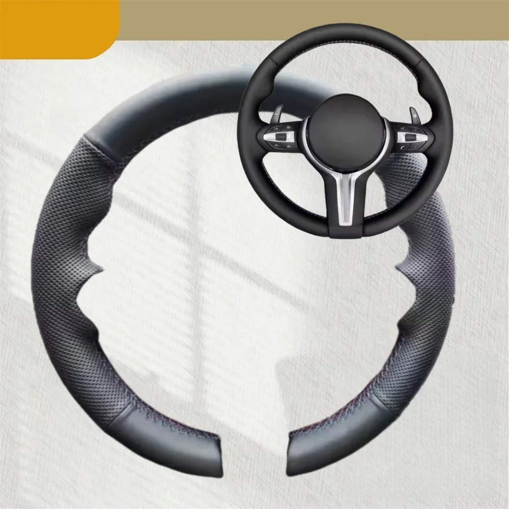 

Car Steering Wheel Cover For BMW M Sport F30 F31 F34 F10 F11 F07 X3 F25 F32 F33 Artificial Leather Car Accessories Steering Wrap