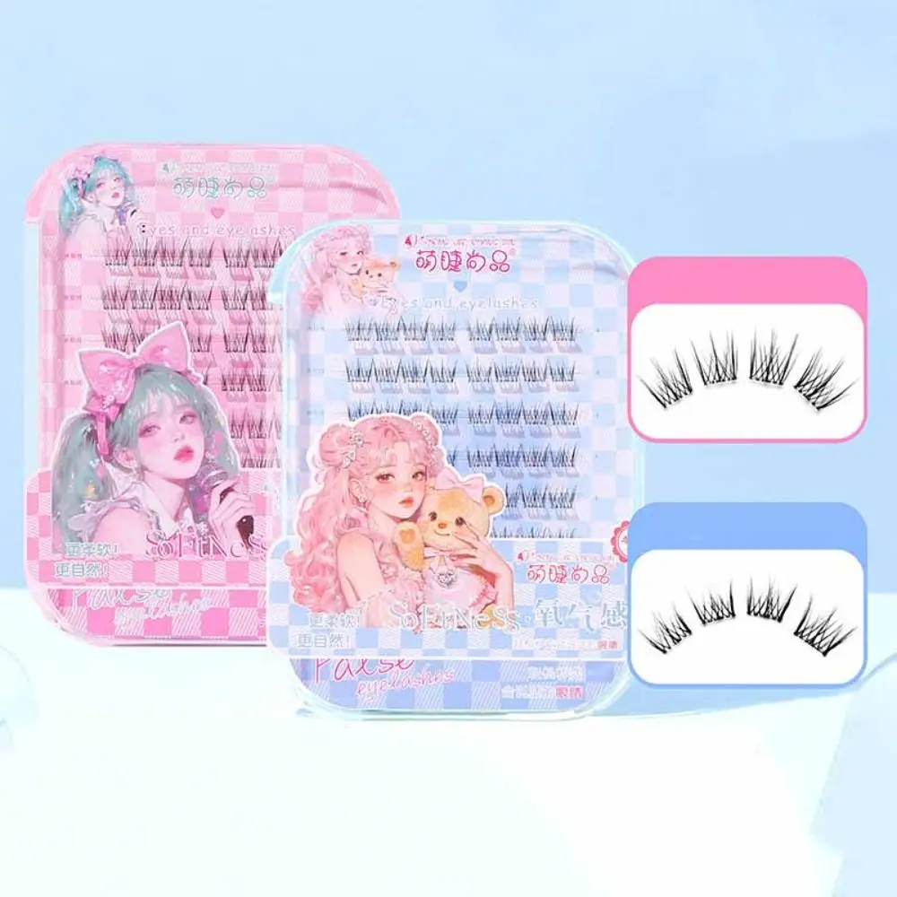 

Sweet Self-adhesive Lash Clusters DIY Makeup Adhesive False Eyelashes Individual Reusable False Eyelash Clusters Women/Girls