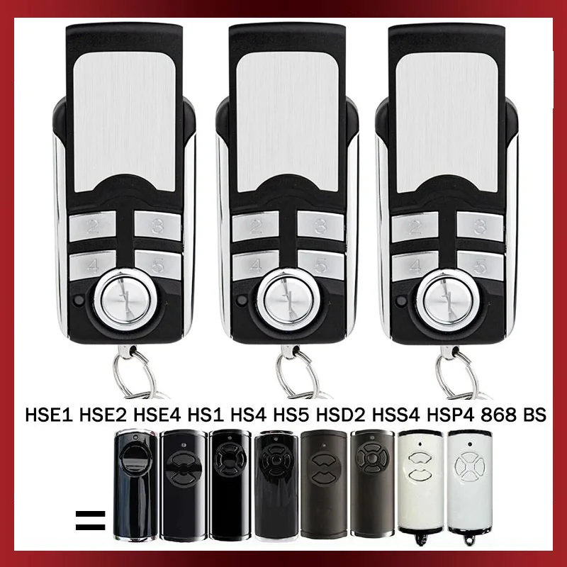 

3PCS 868MHz Hormann BS Bisecur Garage Remote Control Compatible with HSE1 HSE2 HSE4-868-BS HS1 HS4 HS5 Handheld Transmitter