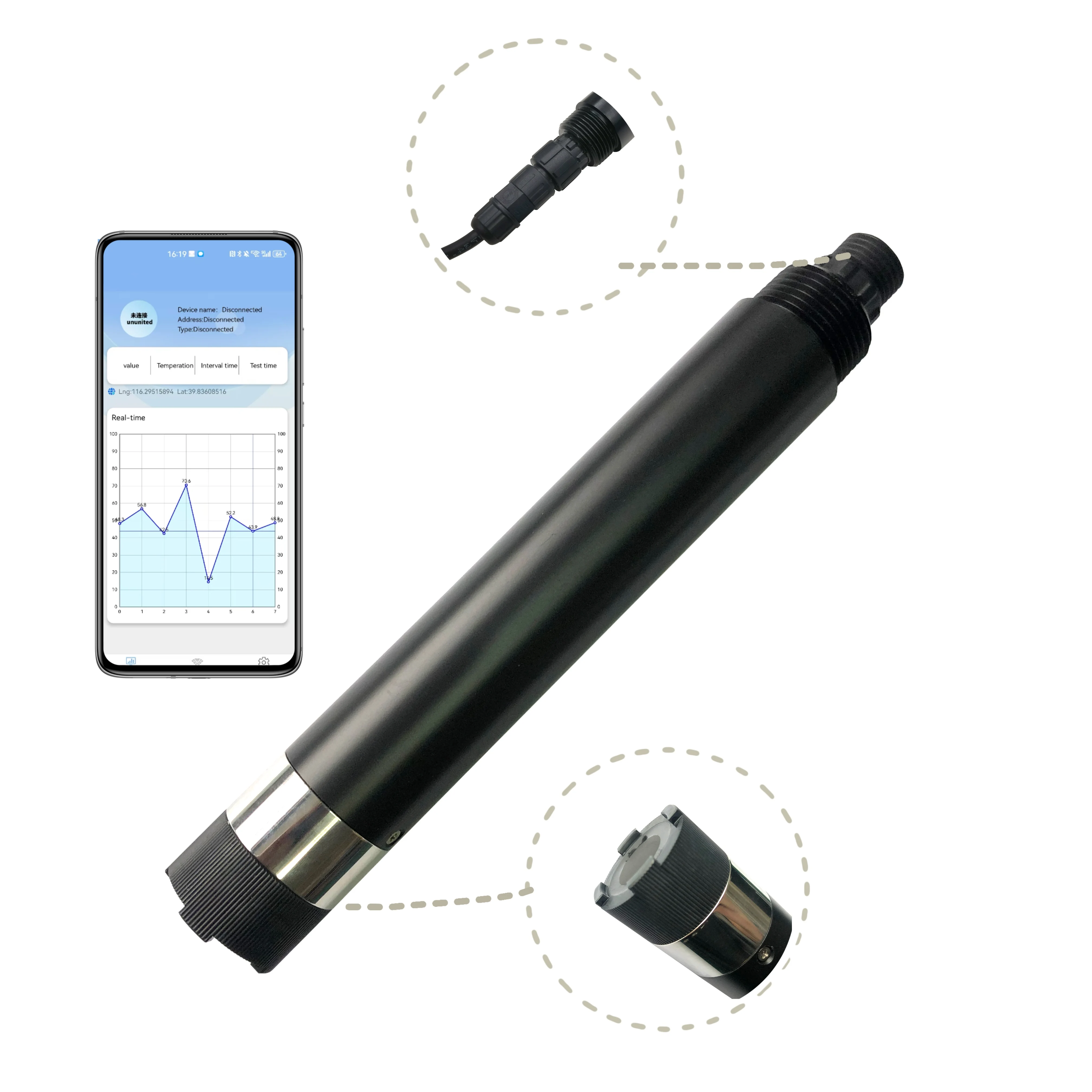 

RS485 Online DO Sensor for Hydroponic & Aquaculture Water Quality ing