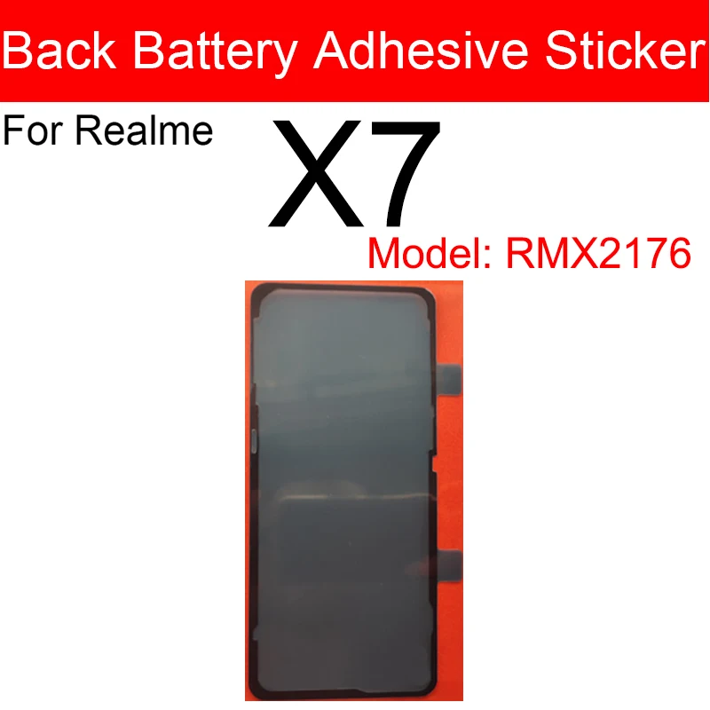 1pc For Realme  X X2 X7 X50 Pro X3 Super Zoom V11 Back Battery Housing Cover Sticker Adhesive Adhesive Sticker Glue Parts