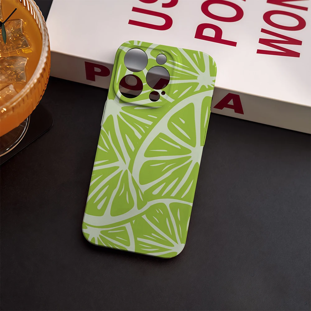 Чехол для телефона Lime Slices IPhone 17 Must-Haves для iPhone 17, 16, 15, 14, 13, жесткий однослойный прочный чехол HD