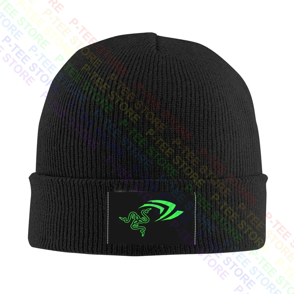 Razer Blade And Nvidia For Gamers Knitted Beanie Hat Beanies Cap Print Harajuku Hot Selling