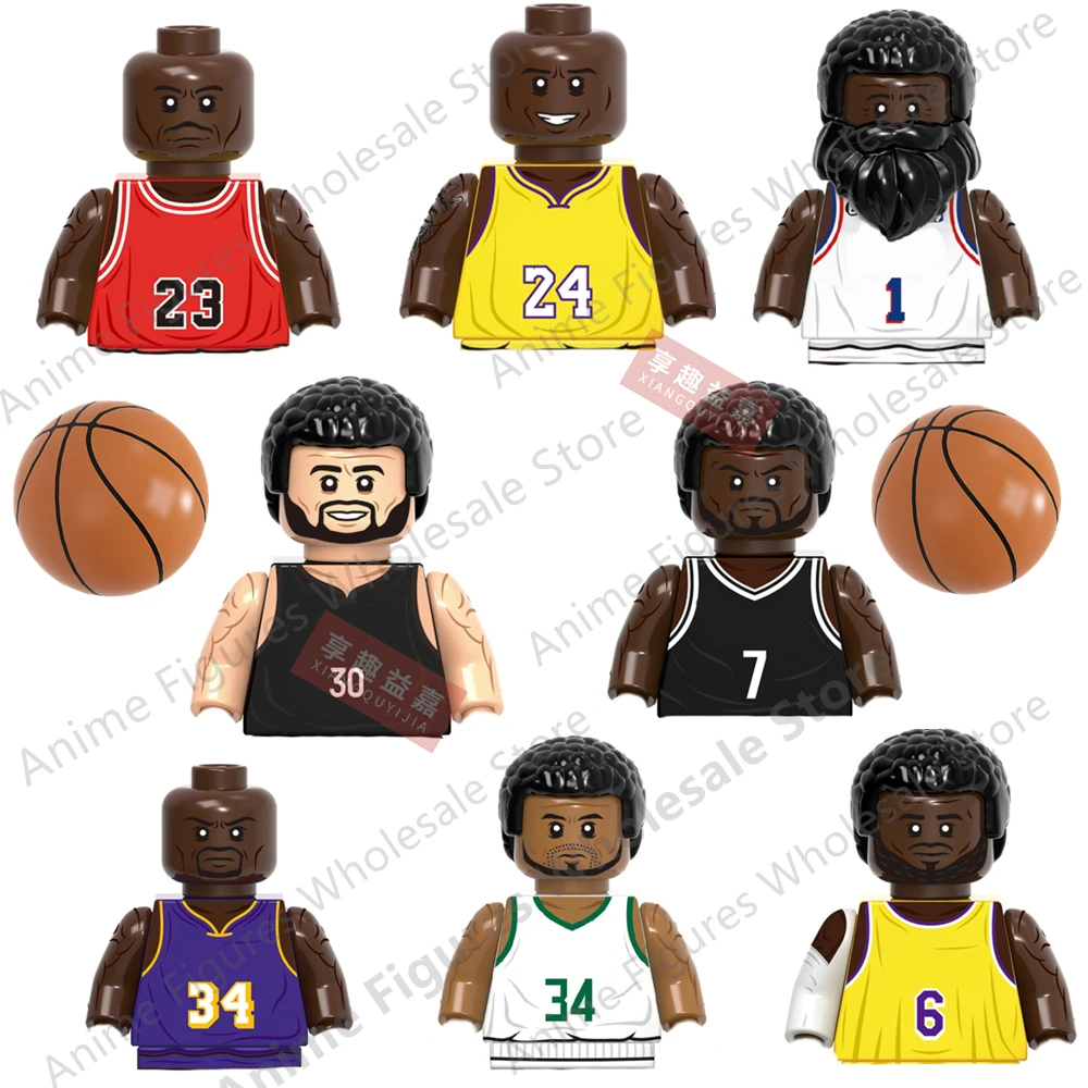 NEW MOC Basketball Star James Curry DIY Mini Figure Model Blocks Toys For Boys Hobbies Building Bricks Friends Brinquedos Gifts