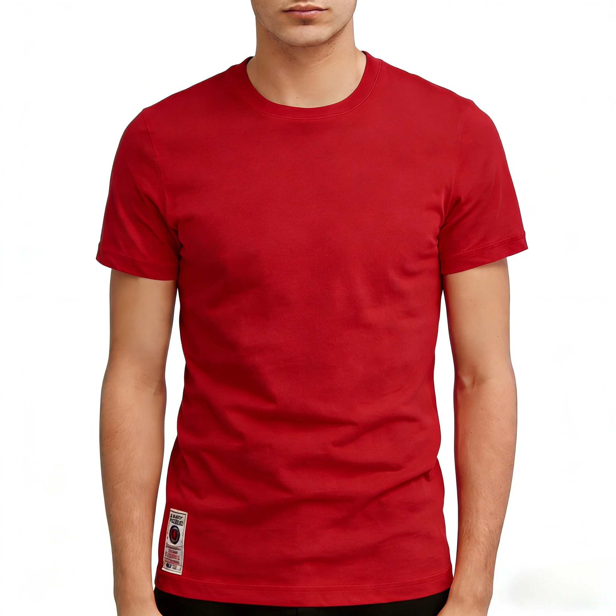 

Футболка для мужчин, лето 2025 года, мужская футболка с коротким рукавом Y2k, универсальный однотонный модный мужской костюм с круглым вырезом, базовые футболки большого размера