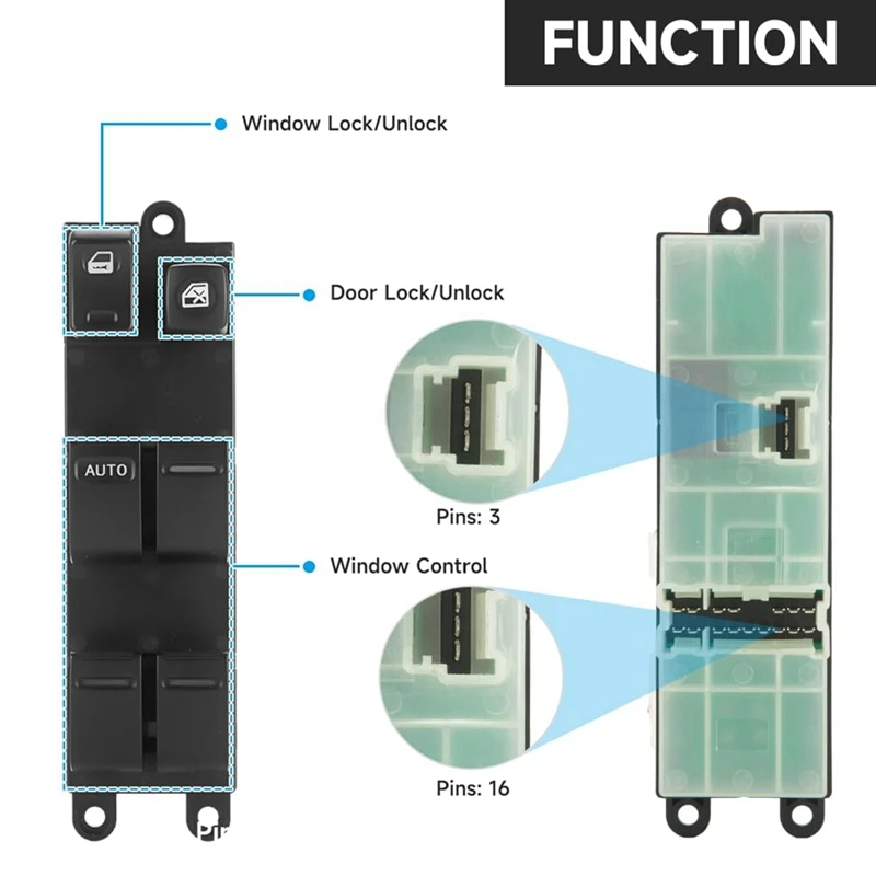 New High Quality Car Window Lift Switch Electric Window Switch 25401-EQ305 25401EQ305 For Nissan X-Trail 2002-2007