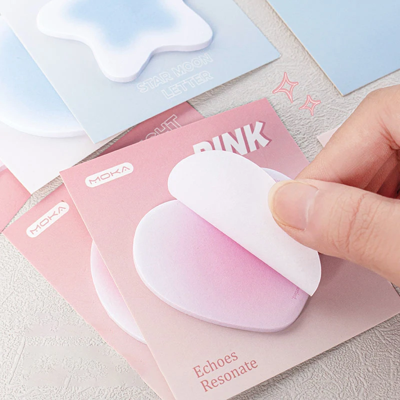 กระดาษโน๊ตหัวใจที่สร้างสรรค์น่ารักแสนสวย120แผ่น/4ชิ้นอุปกรณ์เครื่องเขียนสำนักงานสวยงามอุปกรณ์การเรียน