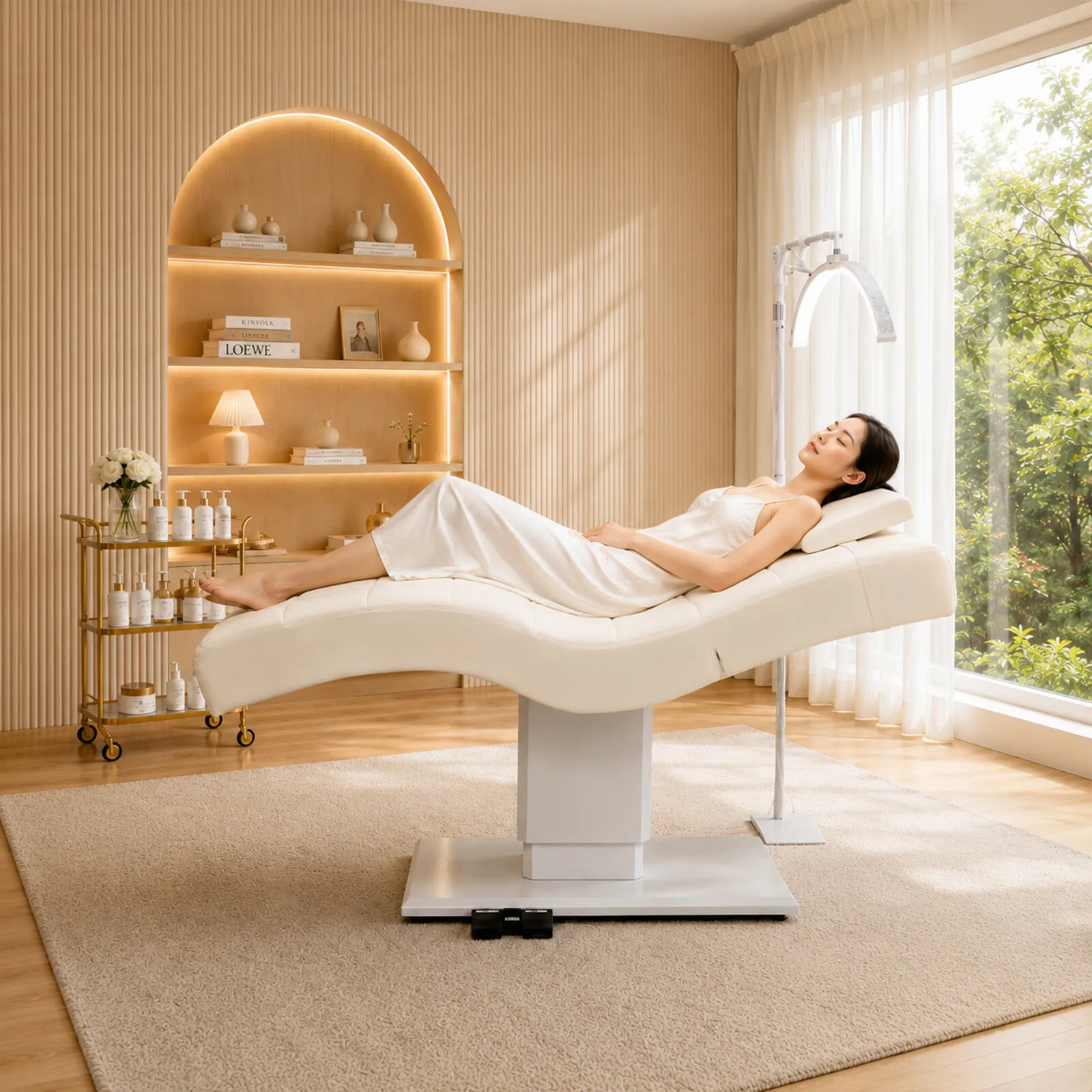 Electric Beauty Bed Adjustable Massage Table Multi-Position Spa Treatment Salon Furniture