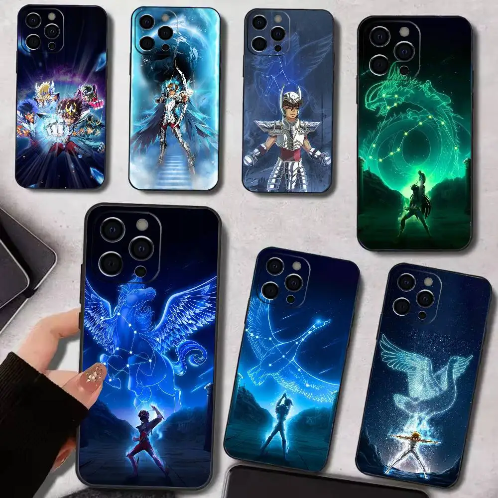 

S-Saint S-Seiya K-Knights Phone Case For iPhone 17,16,15,14,13,12,11 Plus,Pro Max,XS,Soft Silicone Black Cover