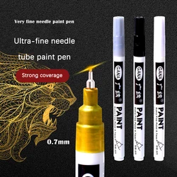 1Pc Verf Pen 0.7Mm Extra Fijne Punt Verf Marker Niet-Giftige Waterdichte Marker Pen Voor Kaarten Posters Rock Mokken
