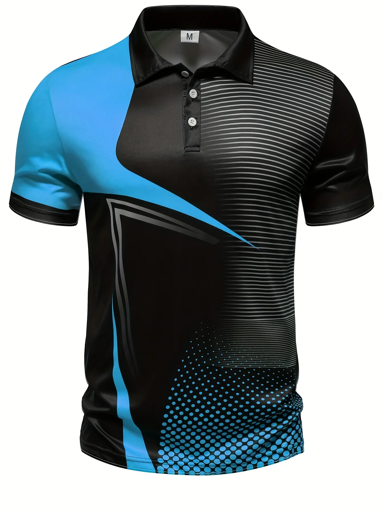 The 2025 Summer New Men's Short-Sleeved POLO Shirt Features a Casual Fashionable Comfortable and Soft 3D Striped Pattern Print