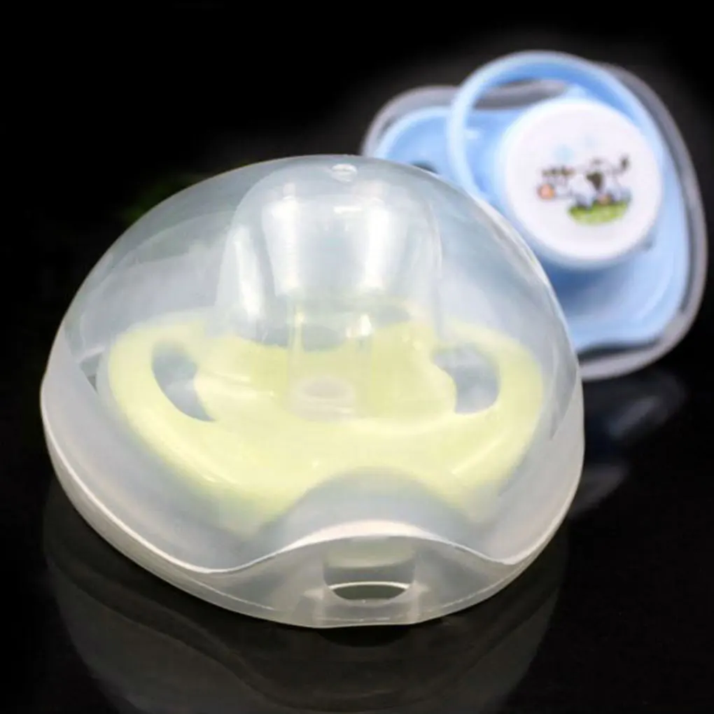 4pcs Baby Soother Holders Container Pacifier Box Wear-resistant Transparent Storage Cover Soothers Case Shield