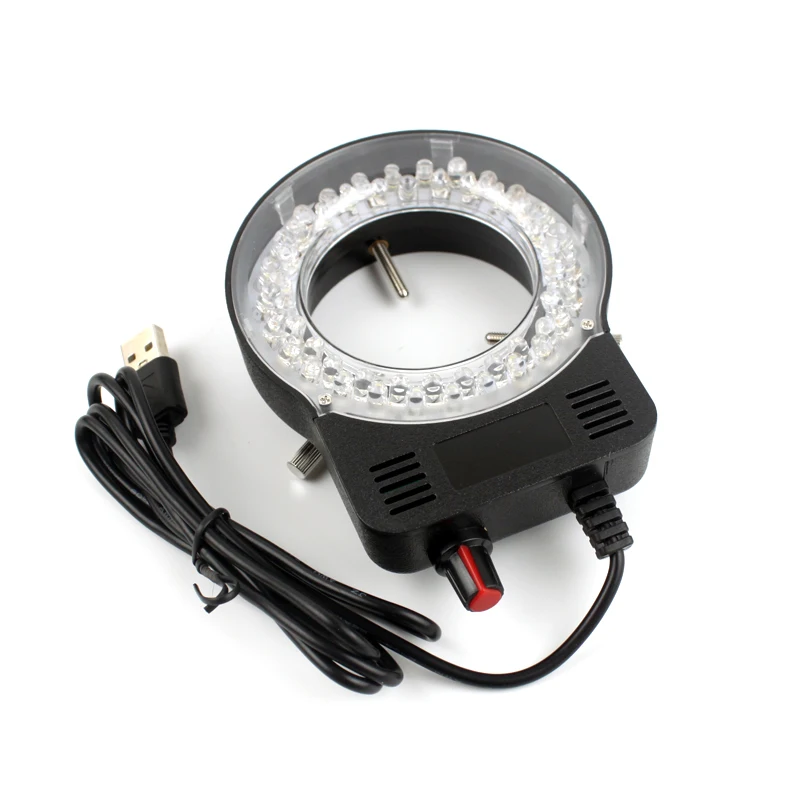 White Adjustable 6500K 5500K USBLED Ring Light illuminator Lamp Industry Stereo Microscope Camera Magnifier DC 5V Adapter