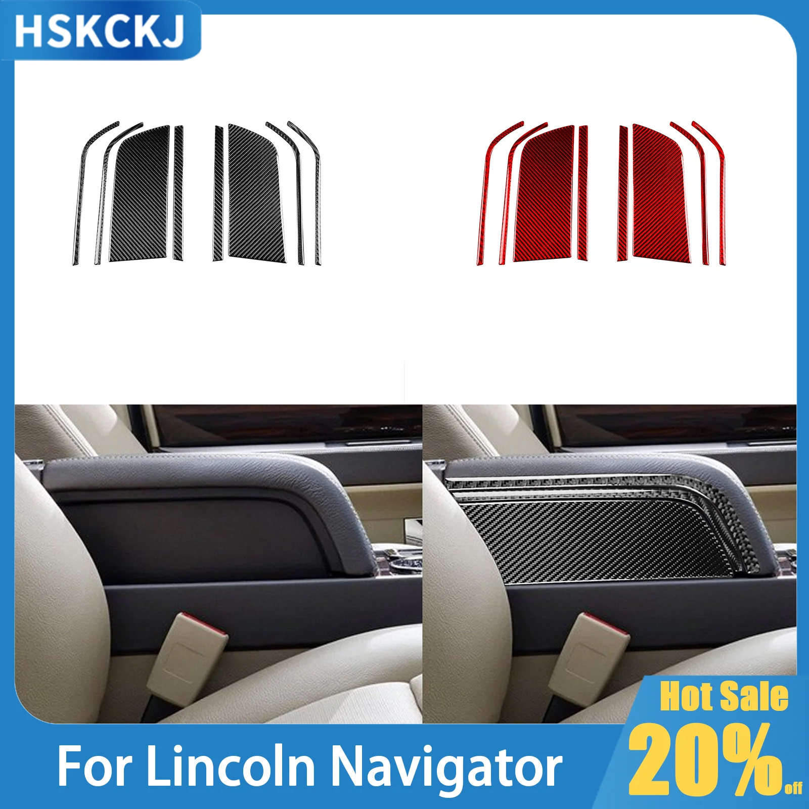 

Подлокотник центральной консоли, накладка на панель, наклейка для Lincoln Navigator 2007-2014, аксессуары для салона автомобиля, наклейка из углеродного волокна