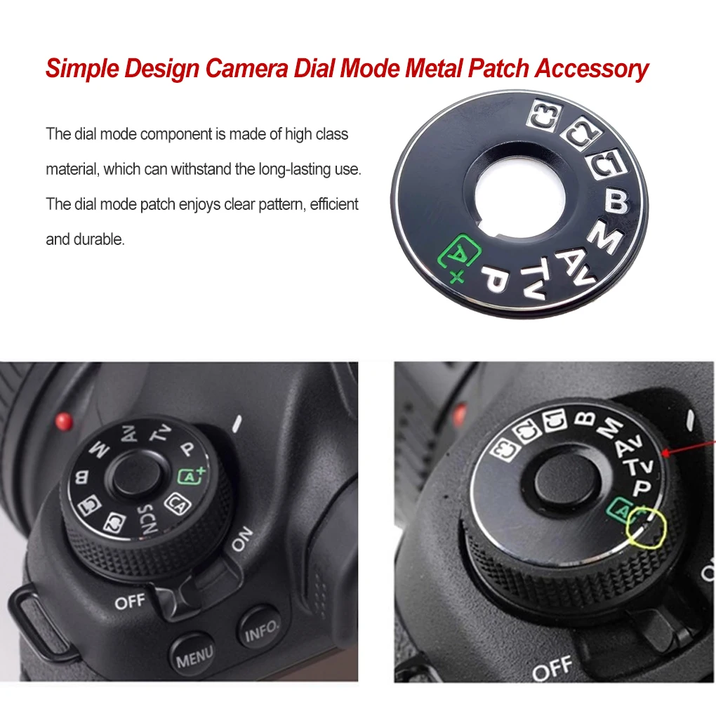 Dial Mode Patch Repairing Fittings Repair Fitting Modes Control Part Simple Metal Interface Caps Replacement for 5D4