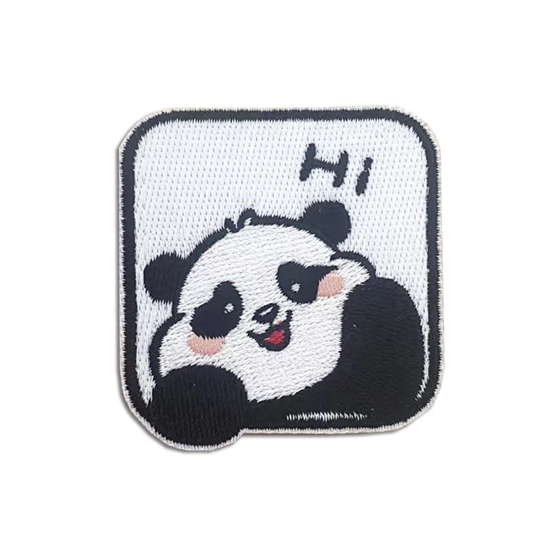 Panda Embroidery Patch Stick-On Patches Cute Patch DIY Badges Funny Animals Patches for DIY