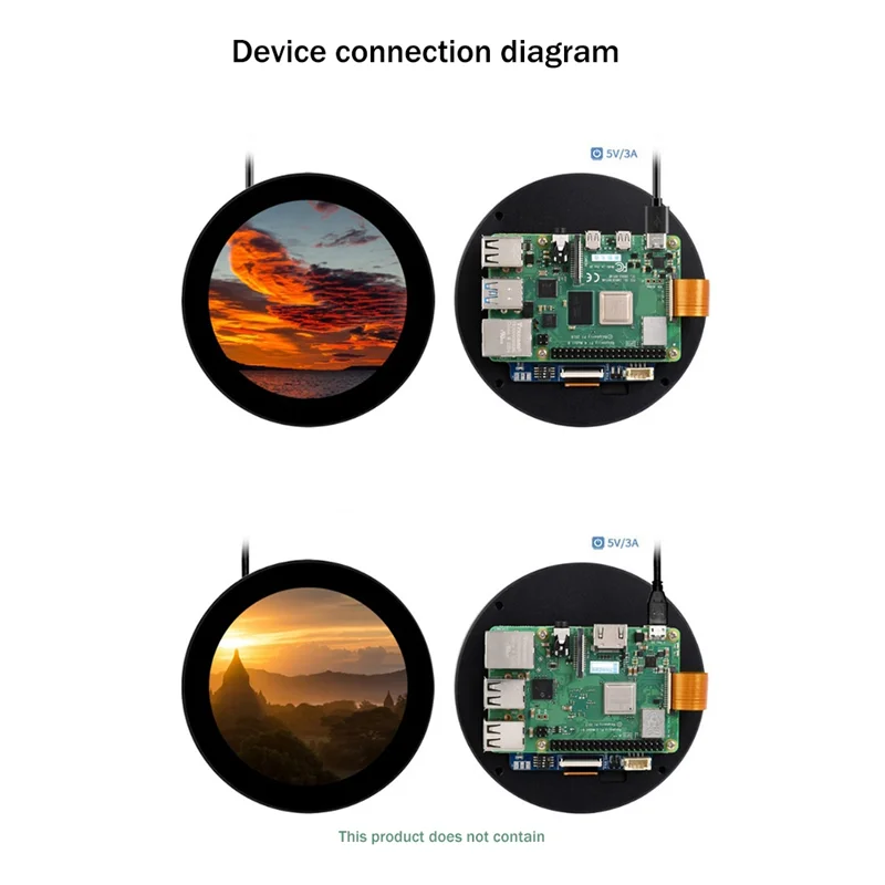 M86K 3,4 Zoll Irkulärer kapazitiver Touchscreen 800X800 Pixel IPS Touchscreen für