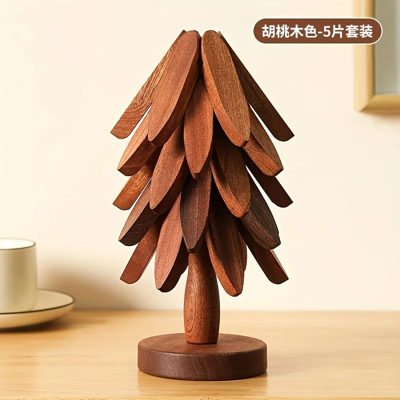 

1 set of 3/4 leaf “heat insulation tree”, solid wood heat insulation mat, high temperature resistant table mat, solid wood .