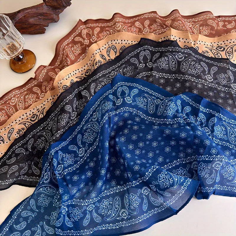 Modischer Baumwoll-Leinen-Textur, Cashew-Blume, Rautenmuster, Schal, ethnischer Seidenschal, neue Trend-Accessoires