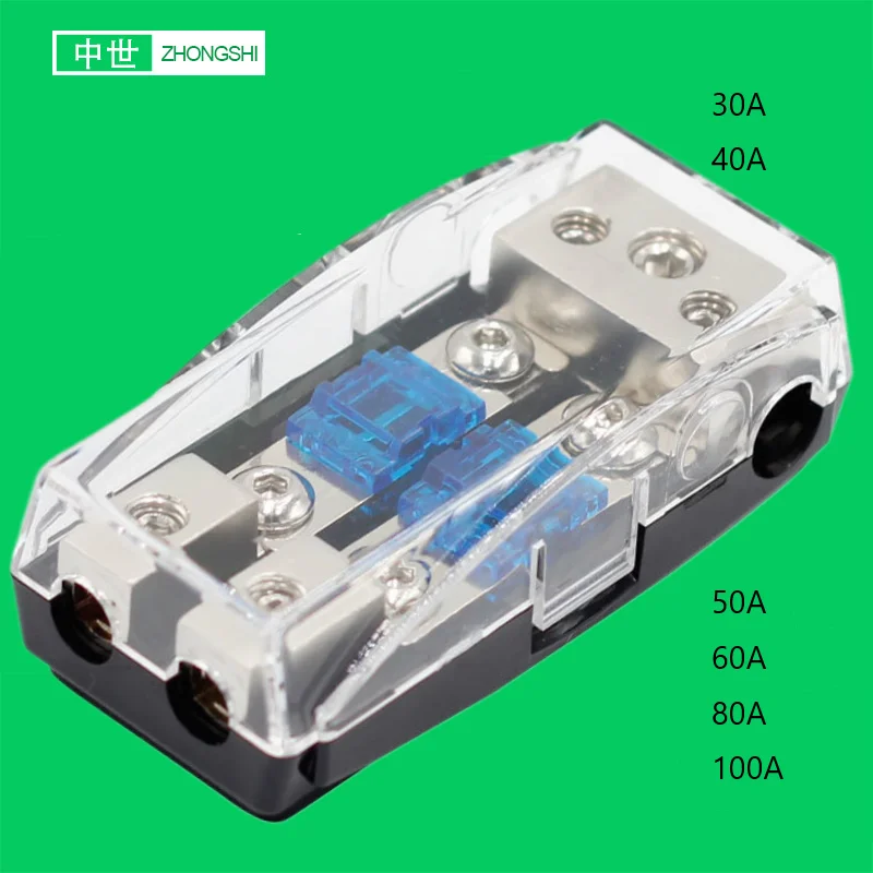 12V 60A Mini Fuse block 2 Gang Zinc Alloy Automotive ANS Auto Power Distribution Fuse Holder Hot selling