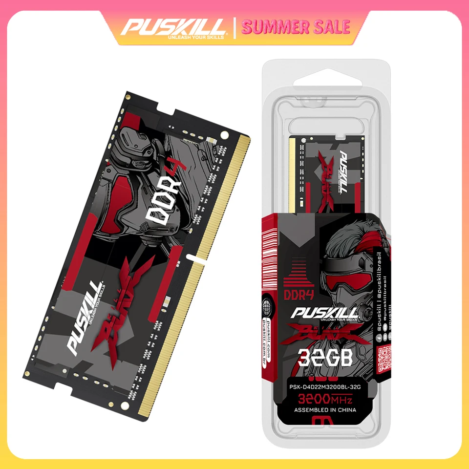 PUSKILL DDR4 Memoria Ram Notebook 32GB 16GB 8GB 4GB 3200 2666 2400
