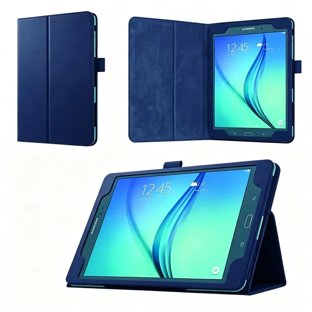 Case for 8" Samsung Galaxy Tab A 8.0 (SM-T350/T355/P350/P355) Tablet, Bi-fold Flip Durable Leather Shell Portable Protector