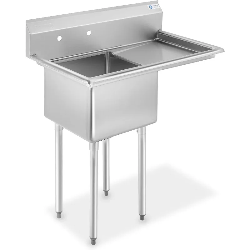 GRIDMANN Stainless Steel 1 Compartment Utility Sink NSF Certified Commercial Kitchen Sink, 18