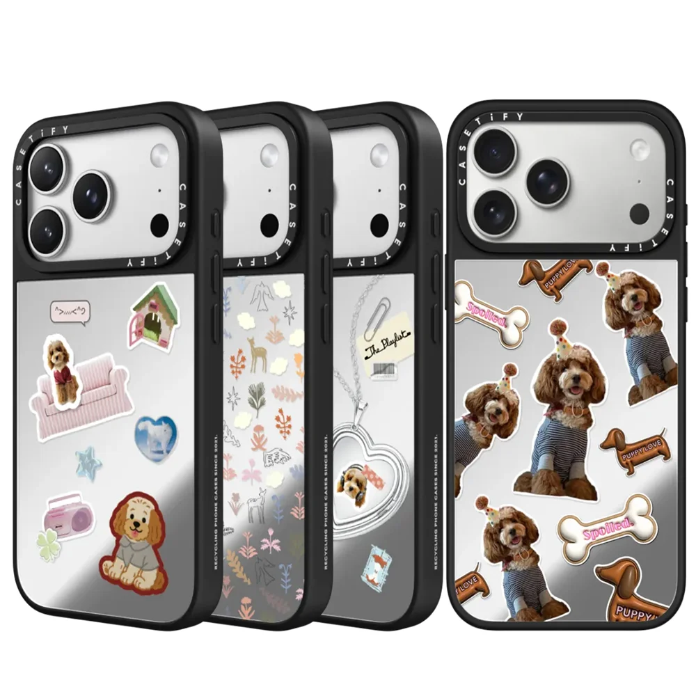 

CASETiFY Nana Memory Box Series Puppy Print Phone Case for iPhone 16 17 15 14 13 Pro Max Air Plus Magnetic Protect Cover