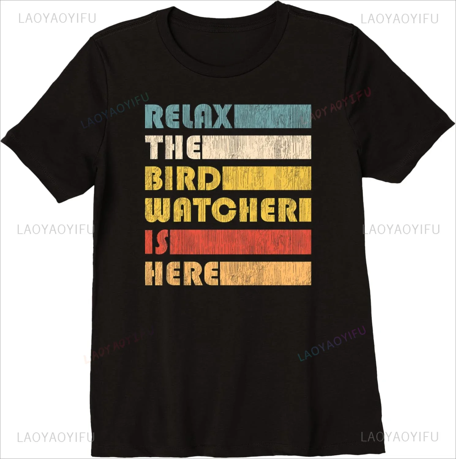 

Орнитология Relax The Birdwatcher с забавным графическим принтом, футболка в стиле хип-хоп с коротким рукавом, повседневная модная свободная уличная мужская футболка