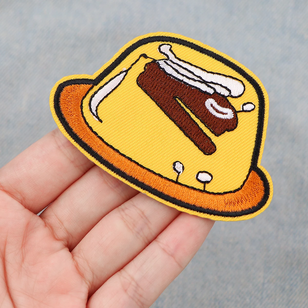 

Office TV Embroidery Patch Iron On Patches for Clothing Thermoadhesive Patches Cartoon Food Patches On Clothes Badge DIY Sew