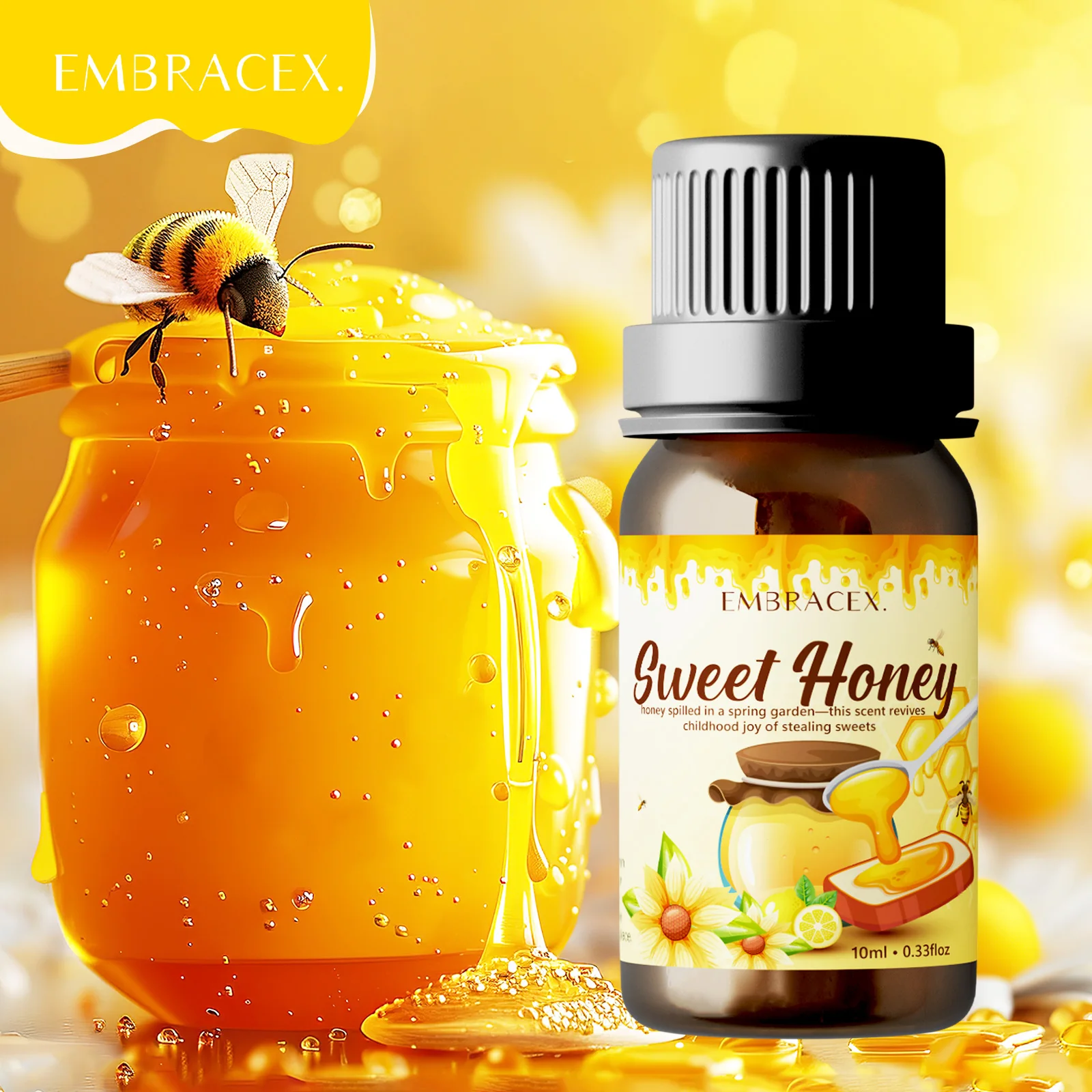 10ml Honey Fragrance Oil Air Freshening Humidifier/Diffusers Oils Long-Lasting Fragrance DIY Candle Holiday Gifts