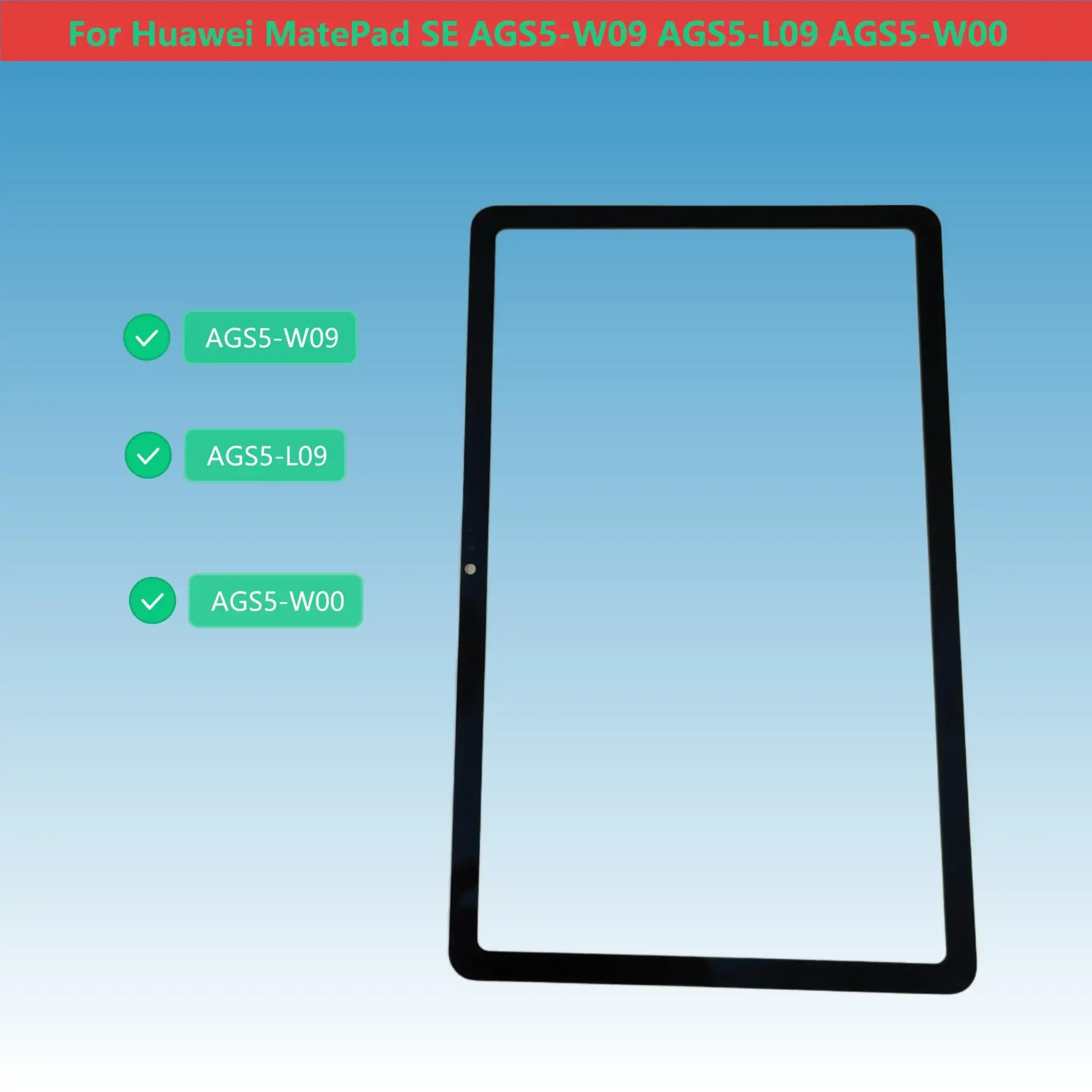 NEW For Huawei MatePad SE 10.4 AGS5-W09 AGS5-L09 AGS5-W00 Touch Screen Panel Tablet Front Outer LCD Glass Lens With OCA#Color:On
